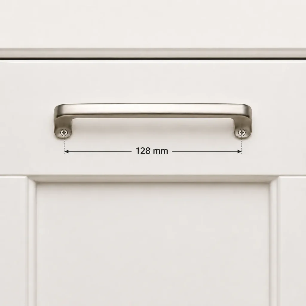 آکس دستگیره کابینت و فاصله مرکز تا مرکز دو پیچ